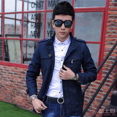 經(jīng)典與潮流的碰撞 名仕狼男裝風(fēng)衣中長款立領(lǐng)韓版休閑大衣深度解析